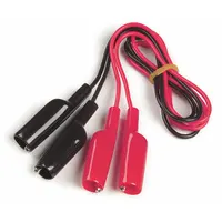 GROTE Alligator Clip with Lead: 5 A Max Current, 5/16 in Max Jaw Opening, 2 PK (MPN 84-9613)