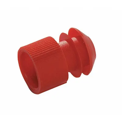 DYNALON Stopper: Polyethylene, 11 to 13 Stopper Size, 0.5 in Top Dia, 0.6 in Overall Ht - Plastic Stoppers