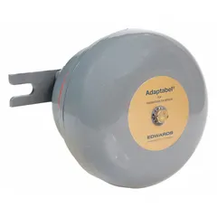 Outdoor bell alarm with a 6-inch diameter, gray finish, and 6V DC operation. Produces a loud bell sound for audible signaling in industrial plants, warehouses, and commercial facilities. Suitable for harsh environments requiring reliable alerts or alarms.