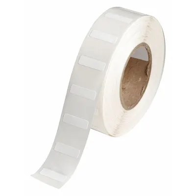 BRADY Pre-Cut Label Stock Roll: Rectangle, 1/4 in x 53/64 in, 53/64 in x 1/4 in - Brady Inkjet Precut Label Rolls