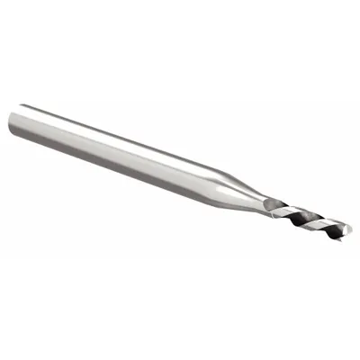 WIDIA HANITA Corner Radius End Mill: Carbide, 2 Flute, 5 mm Mill Dia, 14 mm LOC - Fast-Cutting Carbide Corner-Radius End Mills for Aluminum