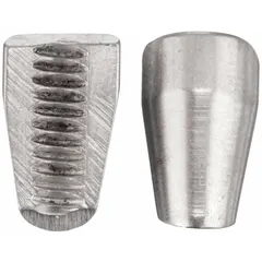 Steel replacement jaw set for POP AVDEL rivet tools. Grips and sets 3/16 in and 3/32 in diameter rivets. Used in industrial fastening operations such as metal fabrication and assembly.