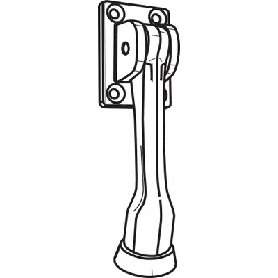 OEM Lever Door Holder: Door - Mounted, 1 1/2 in Wd, 4 in Overall Ht - Lever Door Holders