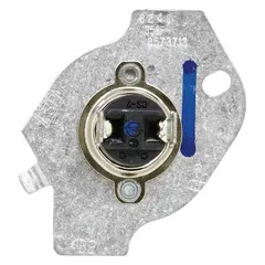 OEM replacement cutoff thermal for Whirlpool dryers. Functions as a safety device that interrupts the electrical circuit if the dryer overheats, helping to prevent fire hazards. Used in residential and commercial laundry equipment.
