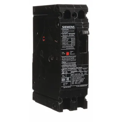 Siemens Molded Case Circuit Breaker: 30 A Amps, 42kA at 480V AC, Fixed, Load Side Lug - ED-Frame Siemens Molded Case Circuit Breakers