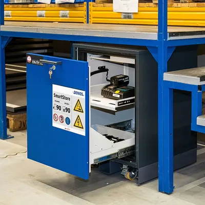 DENIOS Lithium-Ion Battery Safety Cabinets: 25 in x 23 in x 31 in, Manual, 1 Doors - Under Bench Safety Cabinets