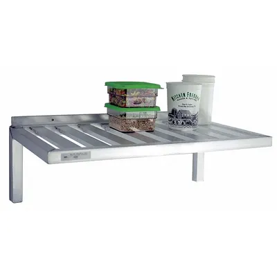 NEW AGE INDUSTRIAL T-Bar Wall Shelf: 36 in x 20 in x 13 in, 36 in x 20 in - Aluminum T-Bar Vented Wall-Mount Shelving