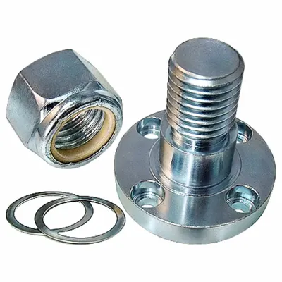 ONDRIVES.US Flanged Bulkhead Mount: Steel, Zinc Plated, 6 mm Journal Dia - Flanged Bulkhead Mounts