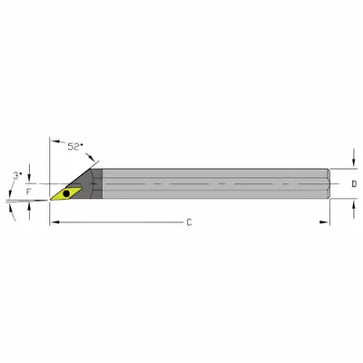 ULTRA-DEX USA Indexable Boring Bar: E12S SVJBR3 (MPN 920-000-349) - Indexable Boring Bars