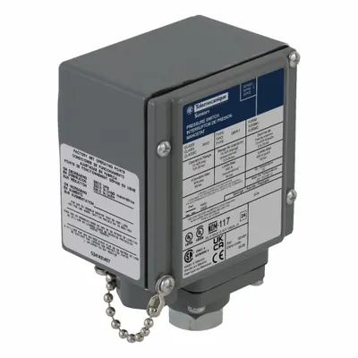 TELEMECANIQUE SENSORS Pressure Switch: 20 psi – 675 psi, 9012G Series - Liquid- & Corrosion-Resistant Machine Tool Pressure Switches
