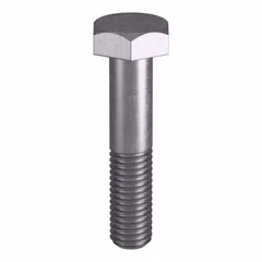 Grade B8 heavy hex bolt made from stainless steel per ASTM A193, with plain finish. Thread size 1/2"-13, length 2-1/2 inches. Dimensional standard ASME B18.2.1. Sold in a pack of 10; nut not included. Used in structural applications requiring high strength and corrosion resistance, such as flanges, valves, and pressure vessels.