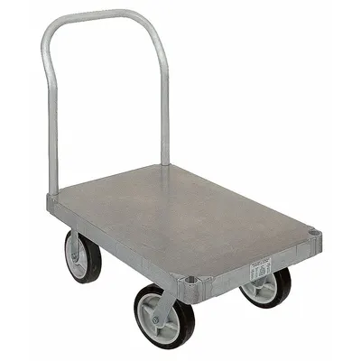 MAGLINER Platform Truck: 2,800 lb, 36 in L x 24 in W x 12 1/2 in H Deck, Rubber - Aluminum-Deck Platform Trucks