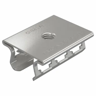 DAKOTA SYSTEMS Threaded Receiver: 7/8 in x 13/16 in For Strut Channel Size, Spring Steel - Strut Channel Receivers