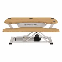 VERSADESK Standing Desk Converter: Electronic, Bamboo, Wood, 36 in Overall Wd, 24 in Overall Dp (MPN VT7643624-03-06)