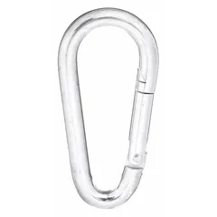This load rated spring snap features a solid gate and steel construction. It has a working load limit of 140 lb and is intended for non-lifting applications such as securing loads or tethering equipment. Not for lifting.