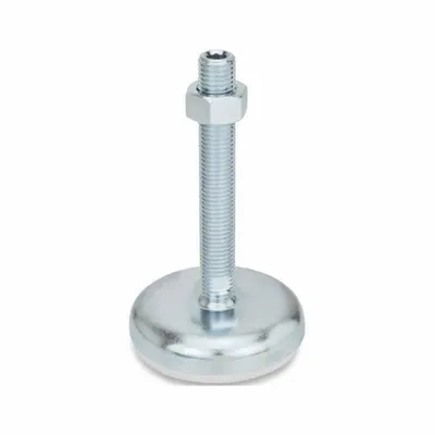 JW WINCO Male-End Leveling Mount: Swiveling Stud, 3/4"-10 Thread Size, 3.15 in - Non-Skid Male Leveling Mounts