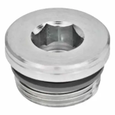 JW WINCO Threaded Plug: Steel, FPM Seal, Metric Fine, M20x1.5 Thd, Internal Hex - Steel Threaded Plugs