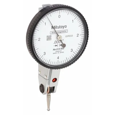 MITUTOYO Horizontal Dial Test Indicator: 0 in to 0.008 in, Horizontal, Inch - Dial Test Indicators - Horizontal & Tilted-Face Styles