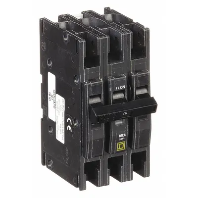 SQUARE D Miniature Circuit Breaker: 70 A, 120/240V AC, Three Phase, 10kA at 120/240V AC - QOU Series, Unit-Mount Square D Miniature Circuit Breakers