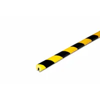 Bumper Guard: Polyurethane Foam, Round Shape, 187 in Overall Lg, 0.8 in Overall Thick, Black/Yellow (MPN 60-6986)