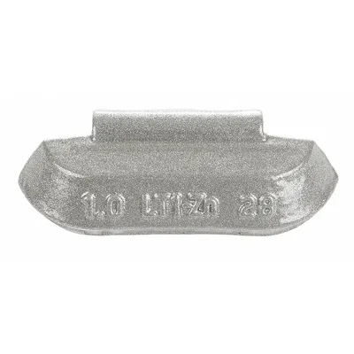 PERFECT EQUIPMENT Clip-On Wheel Weight: Wheel Weights, Clip-On, Steel, LT1, Zinc, Coated - Clip-On Wheel Weights