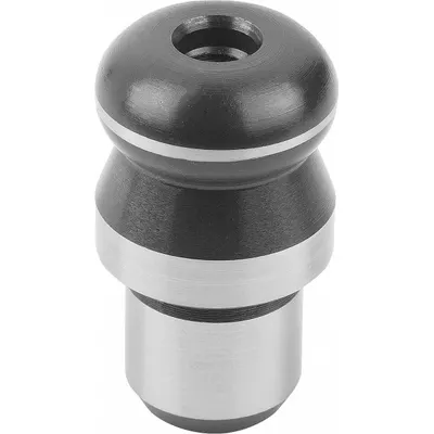 KIPP Locating Pin w/Ball End: Ball End, Tool Steel, 6 mm Shank Outside Dia - Ball-End Locating Pins