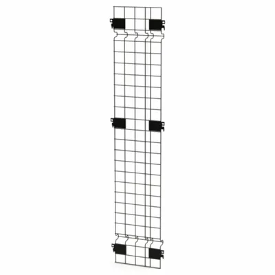HUSKY RACK & WIRE Welded Wire Panel: 4 ft H x 1 ft W x 1 1/2 in D, Black - Husky Rack & Wire Quick-Assemble Woven-Wire Partition Components
