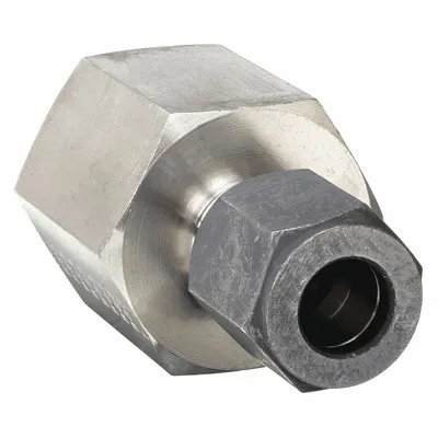 PARKER Compression Fitting Adapter: 3/8 in OD x 1/4 in Pipe size, 1/4-18 Thread Size - Flareless Bite-Type Stainless Steel Compression Fittings