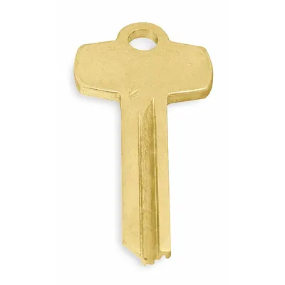 MASTER LOCK Key Blank: Compatible with BEST Locks, D Keyway Type, 6 Pins, Brass - Padlock Key Blanks