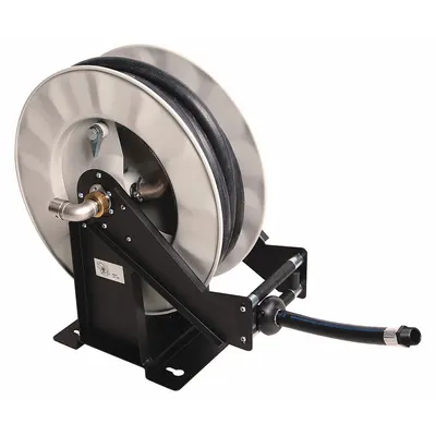 LIQUIDYNAMICS Spring Return Hose Reel: 50 ft (3/4 in I.D.), 3/4 in MNPT, 210 psi Max Op Pressure - DEF Spring-Return Hose Reels