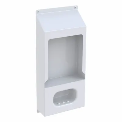 BESTCARE Shower Caddy: Stainless Steel, Powder-Coated, Exposed Mounting - Institutional Bathroom Shelves