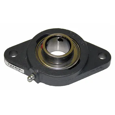 TIMKEN 2 Bolt Flange Bearing: Radial Ball, 1/2 in Bore, Cast Iron, Set Screws - General Purpose Flange-Mount Ball Bearings