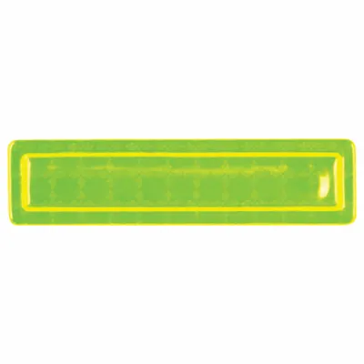 MSA Hard Hat Label: 1 in Ht, 4 in Wd, Hi-Vis, Reflective Sheeting, Green (MPN RP16YP) - Safety