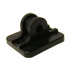 This plastic pad plate is a replacement or accessory component for wheelchair leg rests. It provides a supportive surface for the user's legs during mobility. Compatible with ALCO brand wheelchairs.
