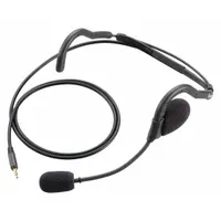 ICOM Headset: Fits Icom, Behind-the-Head, Push To Talk, Black, 1 Wires, Extended from Earpiece Mic (MPN HS95)