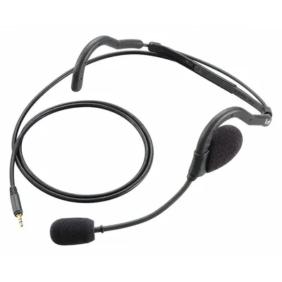 ICOM Headset: Fits Icom, Behind-the-Head, Push To Talk, Black, 1 Wires - ICOM-Compatible Earpieces & Headsets