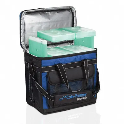 COLE-PARMER Cryogenic Storage Box: 16 1/8 in Overall Lg, 13 3/4 in Overall Wd, 9 3/8 in Overall Ht - Specimen Transport Coolers