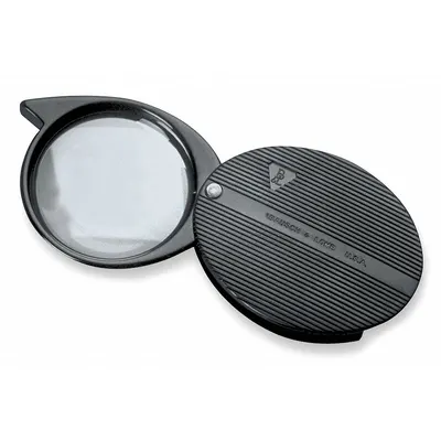 BAUSCH & LOMB Folding Pocket Magnifier: 4X, 2.5 in Focal Distance, 36 mm Lens Dia - Magnifiers