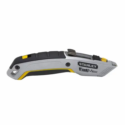 STANLEY Twin Blade Utility Knife: 7 in Overall Lg, Steel Hook Tip, Rubberized - Retracting Utility Knives