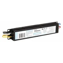 This 2-phase step dimmable ballast from ADVANCE operates at 120 to 277V AC and supports 1 or 2 T5 lamps, including (1) F35T5 or (2) F28T5. It is used in commercial and industrial lighting systems where adjustable light levels are required, such as offices, warehouses, and retail spaces.