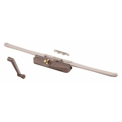 TRUE HARDWARE Window Operator: Crank, Handle Included, Non-Handed, Sash, Brown - Awning & Casement Window Operators & Handles