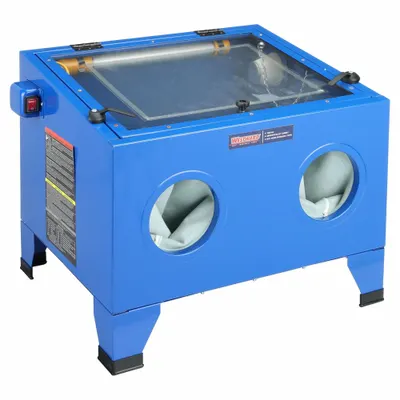 WESTWARD Abrasive Blast Cabinet: Siphon Feed, 22 in W x 18 in D Work Area - Heavy-Duty Benchtop Siphon-Feed Blasting Cabinets