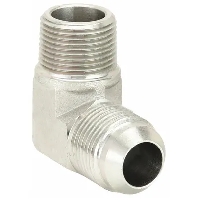 AEROQUIP Hydraulic Hose Adapter: 3/4 in x 3/4 in Fitting Size, Male x Male, NPTF x JIC - NPTF-to-JIC Steel Hydraulic Hose Adapters