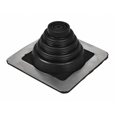 OATEY 25"H-W Plastic Roof Vent Pipe Boot: For Pitched Roof, Square Base, For 1 Pipes - Rectangular-Base Boots