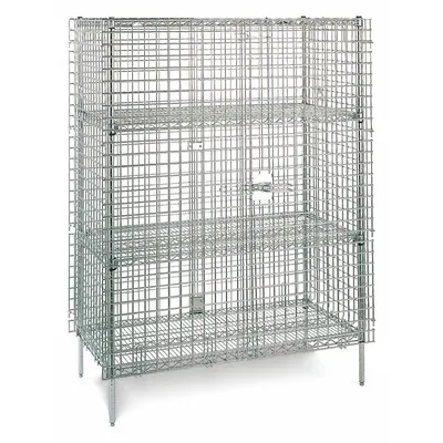 INSTOCK Stationary Security Unit: 60 in Overall Lg, 24 in Overall Wd, 5 5/8 ft Overall Ht - Lab Carts