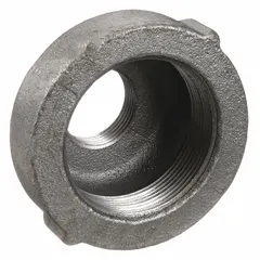 Threaded x Threaded straight reducer, Class 125, rated for 175 psi at 150°F. Used to connect two pipes of different diameters in a straight line in low-pressure plumbing, HVAC, and process piping systems.