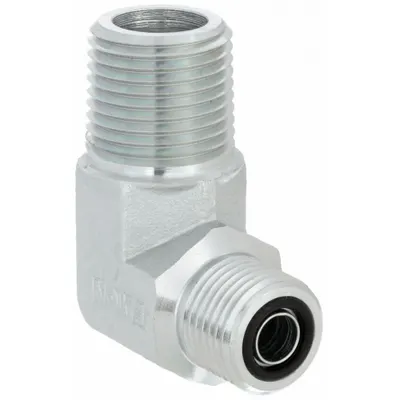 AEROQUIP Hydraulic Hose Adapter: 3/8 in x 1/2 in Fitting Size, Male x Male, ORS x NPTF - ORS-to-NPTF Steel Hydraulic Hose Adapters