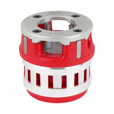 MILWAUKEE Pipe Threading Die Head: 12R, For 1 1/4 in Pipe, NPT, High Speed Steel - Die Heads for Handheld Pipe Threaders