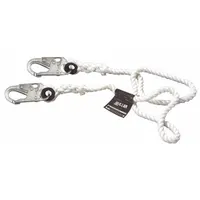 MILLER BY PIP Positioning Lanyard: Steel Snap Hook, Steel Snap Hook, 20 ft Lg, 310 lb Capacity (MPN 201RLS-2-Z7/20FTWH)