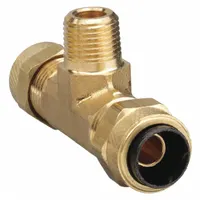 PARKER Compression Tee Fitting: 1/2 in OD x 1/2 in OD x 3/8 in Pipe Fitting Size, Brass, 10 PK (MPN 172P-8-6)